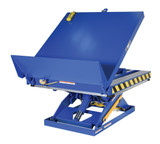 Vestil Steel Lift and Hinge Tilt Scissor Table - 48 In. x 48 In. 2000 lb - Blue