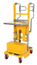 Vestil Steel Electric Lift Manual Drive Order Picker - 440 lb - Yellow