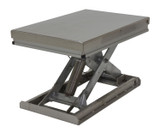 Vestil Partially Stainless Steel Work Station Electric Hydraulic Scissor Table - 40 In. x 48 In. 1500 lb - Yellow