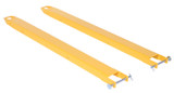 Vestil Steel Pin Style Fork Extensions - 4 In. x 63 In. 4000 lb - Yellow