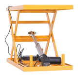 Vestil Steel Electric Linear Actuated Scissor Lift Table - 27-3/4 In. x 15-3/4 In. x 15 In. 200 lb - Yellow