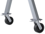 Vestil Aluminum Fixed Gantry Crane with Phenolic Locking Casters - 15 Ft. x 10 Ft. 4000 lb - Silver