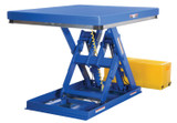 Vestil Steel Low Profile Electric Hydraulic Scissor Lift Table - 39 In. Height 3500 lb - Blue