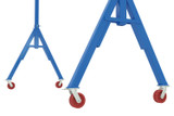 Vestil Steel Fixed Gantry Crane with V-Groove Ductile Steel Casters - 20 Ft. 6000 lb - Blue