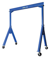 Vestil Steel Fixed Gantry Crane with Phenolic Casters - 10 Ft. 8000 lb - Blue