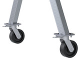Vestil Aluminum Fixed Gantry Crane with Phenolic Locking Casters - 15 Ft. x 10 Ft. 6000 lb - Silver