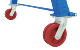Vestil Steel Knockdown Fixed Gantry Crane with V-Groove Ductile Steel Casters - 10 Ft. 8000 lb - Blue