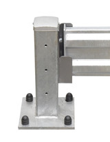 Vestil Galvanized Steel 2 Ribbed Drop In Style Guard Rail - 66 In. Length - Gray