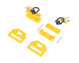 Vestil Steel Forklift Tie Down Clamps - 2-1/2 In. x 8-1/4 In. x 8-1/2 In. 4400 lb - Yellow