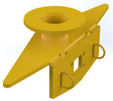Vestil Steel Fifth Wheel Trailer Spotter, - 3 In. Receiver, 4K - Yellow