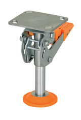 Vestil Steel Floor Lock - 8-5/16 to 9-7/16 In. Height - Silver