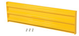 Vestil Steel 3 Ribbed Bolt On Style Guard Rail - 53.875 In. Length - Yellow