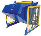 Vestil Steel Electric Hydraulic Box Dumper - 48 In. Dump Height 4,000 lb - Blue