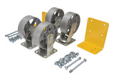 Vestil Semi Steel Caster Kit - 6 In. x 2 In. 4,800 lb - Silver