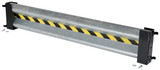 Vestil Galvanized Steel Drop In Guard Rail - 2 Ribbed 72 In. Length - Gray