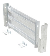 Vestil Galvanized Steel 3 Ribbed Drop In Style Guard Rail - 29.875 In Length - Gray