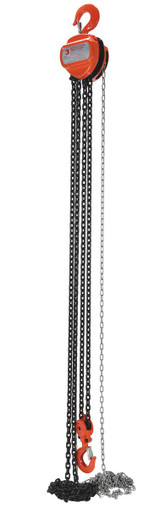 Vestil Steel Manual Chain Hoist - 15 Ft. Lift 6,000 lb - Orange