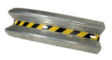 Vestil Galvanized Steel Curved Guard Rail - 48 In. Length - Gray