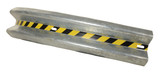 Vestil Galvanized Steel Curved Guard Rail - 72 In. Length - Gray