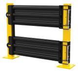 Vestil Steel 3 Ribbed Guard Rail Spring Gate - 41.875 In. Length - Black