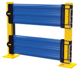 Vestil Steel 3 Ribbed Guard Rail Spring Gate - 41.875 In. Length - Blue