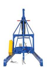 Vestil Steel Portable Hydraulic Drum Carrier, Rotator and Boom - 97-9/16 In. Lift Height 800 lb Blue / - Yellow
