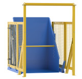 Vestil Factory Installed Steel Hydraulic Box Dumper Safety Light Curtain Option - Yellow