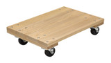 Vestil Hardwood Solid Deck Dolly with Non Marking Casters - 24 In. x 16 In. x 6-3/16 In. 900 lb