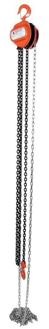 Vestil Steel Manual Chain Hoist - 15 Ft. Lift 2,000 lb - Orange