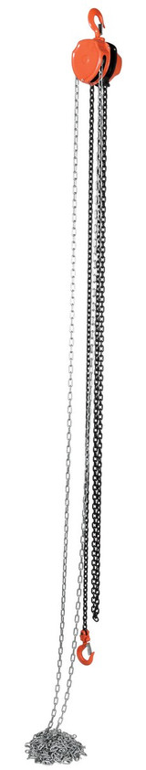 Vestil Steel Manual Chain Hoist - 20 Ft. Lift 2,000 lb - Orange
