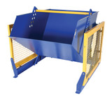 Vestil Steel Electric Hydraulic Box Dumper - 36 In. Dump Height 4,000 lb - Blue
