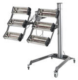 Vestil Steel Infrared Heater - 6 Panel 230 Volt 1 Phase - Black/Silver