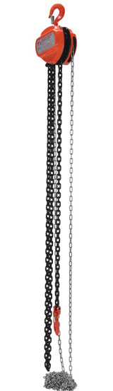 Vestil Steel Manual Chain Hoist - 15 Ft. Lift 3,000 lb - Orange