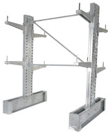 Vestil Steel Heavy Duty Cantilever Rack Kit with - 24 In. Arm Set 86,000 lb - Silver