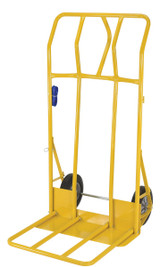 Vestil Steel Hand Truck Wide Load Hard Rubber Wheels - 800 lb - Yellow