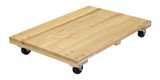 Vestil Hardwood Solid Deck Dolly with Non Marking Casters - 36 In. x 24 In. x 6-3/16 In. 900 lb