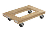 Vestil Hardwood Open Deck Dolly with Non Marking Casters - 24 In. x 16 In. x 5-1/2 In. 900 lb