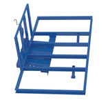 Vestil Steel Open Sided Hopper Open Deck - 2,000 lb - Blue