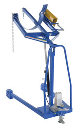 Vestil Steel Portable Hydraulic Drum Carrier, Rotator and Boom - 59-11/16 In. Lift Height 800 lb Blue / - Yellow