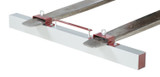 Vestil Steel Forklift Hanging Magnetic Sweeper - 48 In. Wide 55 lb - Silver