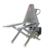 Vestil Stainless Steel DC Powered Tote Lift - 63 In. x 26-3/4 In. x 46 In. 2000 lb - Blue