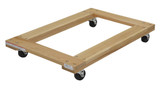 Vestil Hardwood Open Deck Dolly with Non Marking Casters - 36 In. x 24 In. x 5-1/2 In. 900 lb