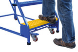 Vestil Steel Standard Slope Ladder - 58 Degree 6 Grip Strut 23-9/16 In. Step 350 lb - Blue