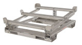 Vestil Stainless Steel Intermediate Bulk Container Tilt Stand with Fork Pockets - 48-1/2 In. x 15-1/4 In. 4400 lb - Silver