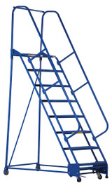 Vestil Steel Standard Slope Ladder - 58 Degree 8 Perforated 30-1/4 In. Step Width 350 lb - Blue