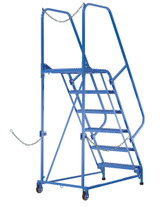 Vestil Steel Semi-Trailer Access Ladder - 58 Degree 6 Grip Strut 24 In. Step Width 350 lb - Blue