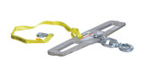 Vestil Steel Fork Truck Hook Plate Swivel - 4,000 lb - Silver