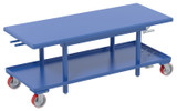 Vestil Steel Low Profile Post Table - 24 In. x 60 In. 2000 lb - Blue