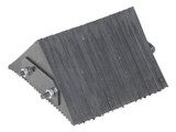 Vestil Laminated Rubber Wheel Chock with Rubber Grip Handle - 10-1/8 In. x 12-3/8 In. x 5-1/2 In. - Black