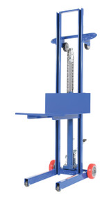 Vestil Steel Lite Load Lift With Foot Pump and Fixed Wheels - 20 In. x 20 In. Platform 400 lb - Blue